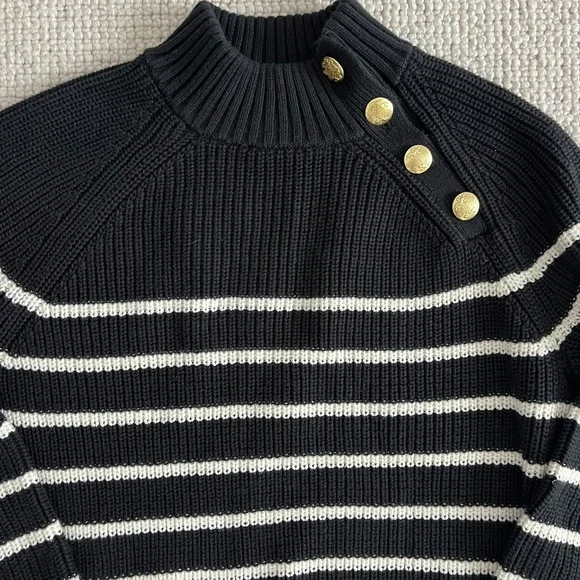 J Crew Navy/White Striped Sweater (S) - Picture 6 of 7